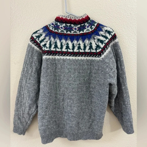 Vintage Eddie Bauer 90’s Wool Fair Isle Women’s Sweater - Picture 2 of 7